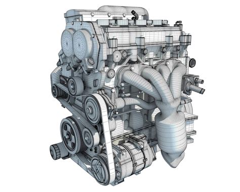 Car Engine 3d Model By 3d Horse