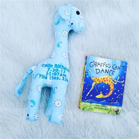 Birth Giraffe Stuffed Giraffe Baby Birth Blanket Toy Etsy