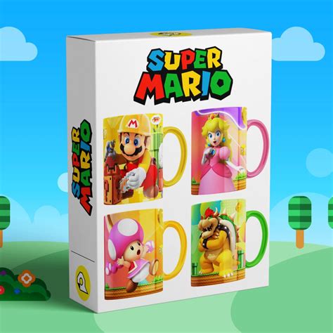 MARIO BROS MUGS Pixel Print Art