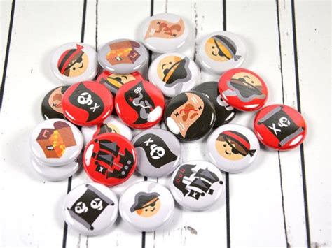 20 Pirate Pin Back Badges 1 Pinbacks Pirate Buttons Pirate Party