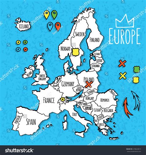 A Cartoon Map Of Europe - Map