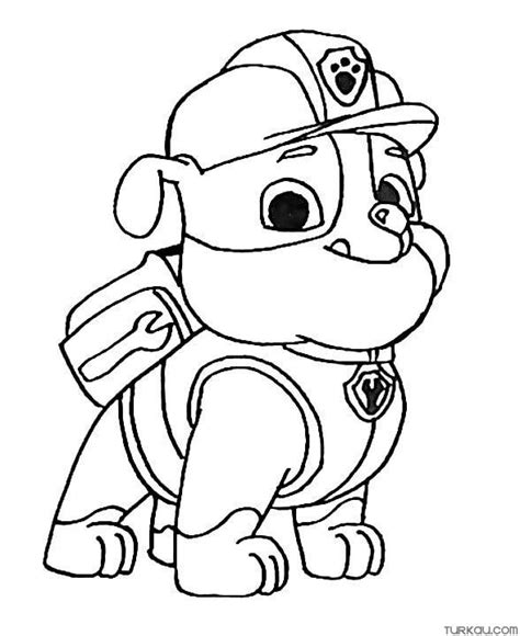 Rubble Paw Patrol Coloring Page » Turkau