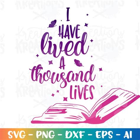 I Have Lived A Thousand Lives Svg Etsy