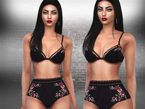 The Sims Resource Two Piece Trendy Sleep And Swim Suit