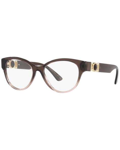 Versace Round Eyeglasses in Brown | Lyst