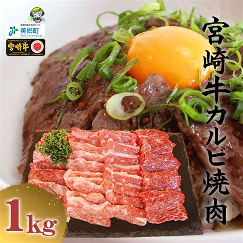 【宮崎牛】 カルビ 焼肉 500g×2 計1kg レグセントジョイラー 宮崎県 美郷町 31bb0016 和牛 国産 Bbq バーベキュー