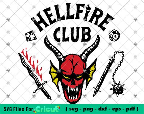 Stranger Things 4 Hellfire Club Logo svg, Hellfire Club Logo vector, H – svg files for cricut