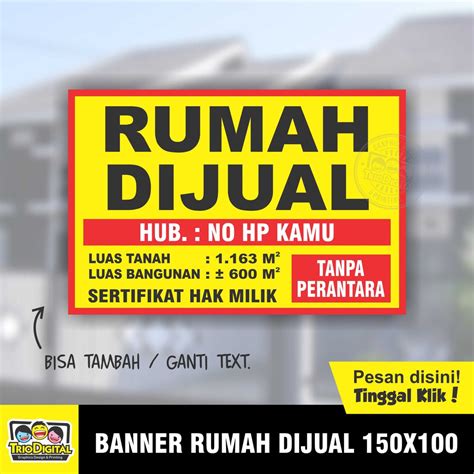 Jual Banner Rumah Dijual Toko Dijual Ruko Disewakan Shopee Indonesia