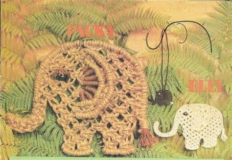 Macramé Elephant 1970s Macrame Elephants Animal Zoo Toy Kids Etsy Uk