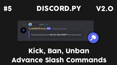 Discord Py V Advance Kick Ban Unban Commands Part Youtube