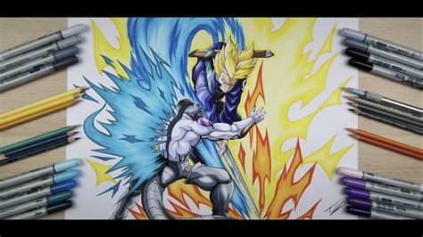 Drawing Future TRUNKS Kills Mecha FRIEZA TolgArt YouTube