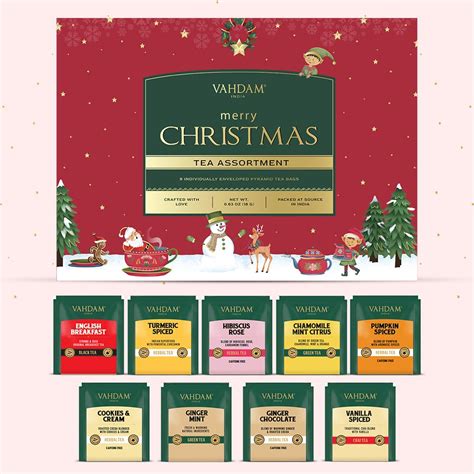 Amazon Vahdam Merry Christmas Tea Gift Set Individually