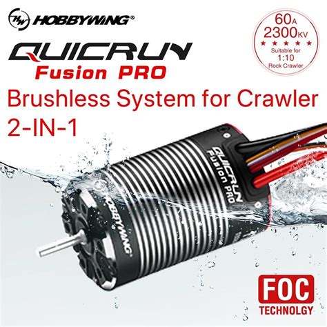 Hobbywing QuicRun Fusion PRO 2300KV 2in1 FOC System Hobbies Toys