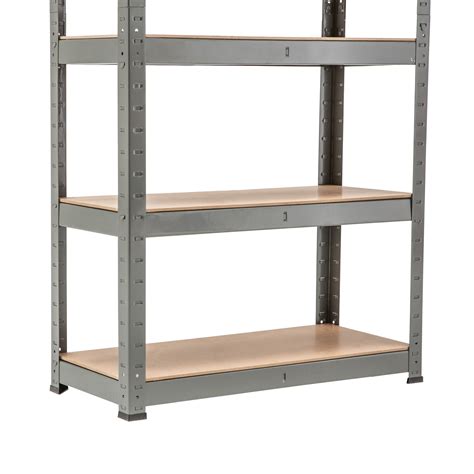 5-Tier Heavy Duty Boltless Metal Grey Shelving Storage Unit Shelves ...