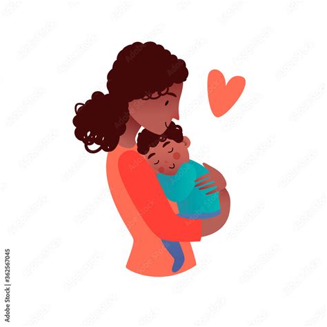 Mom Holding Her Baby Stock Vector Image The Best Porn Website