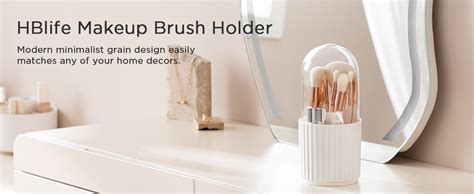 Amazon Hblife Makeup Brush Holder With Lid Rotating Makeup