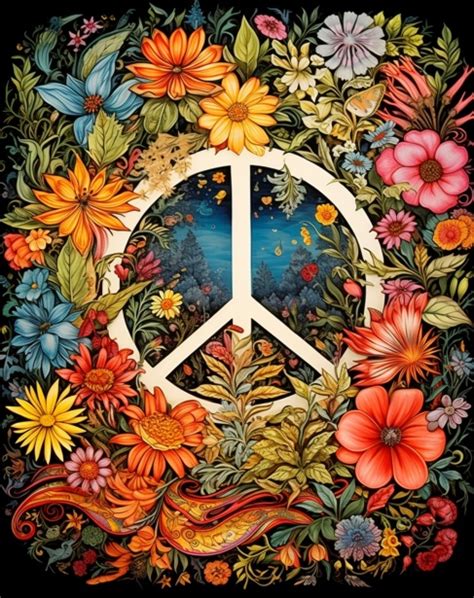 Flower Power Peace Symbol Free Stock Photo Public Domain Pictures