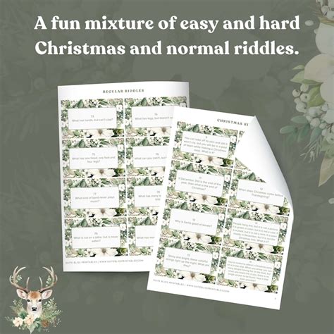 Christmas Riddles With Answers Fun Christmas Party Game 100 Christmas ...