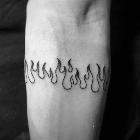 Realistic Fire Tattoo