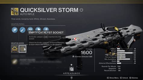 How To Get Quicksilver Storm Exotic Catalyst In Destiny 2 Lightfall Twinfinite