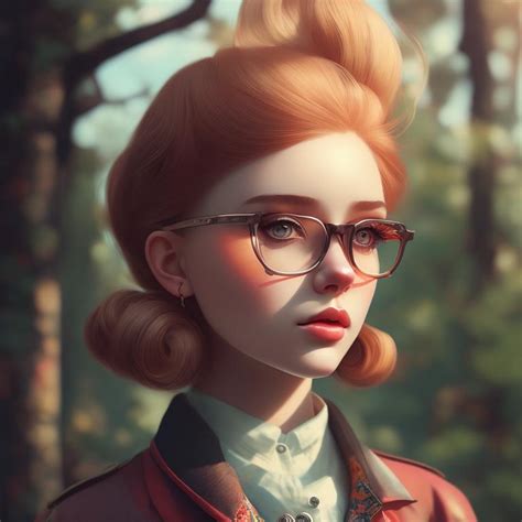 Natural Strawberry Blonde With Glasses