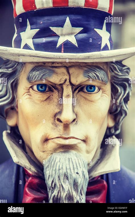 Head Of The Famous Uncle Sam Figure Stock Photo Alamy