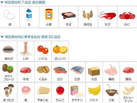 食物アレルギーの原因食物とアレルゲン表示｜公益財団法人ニッポンハム食の未来財団