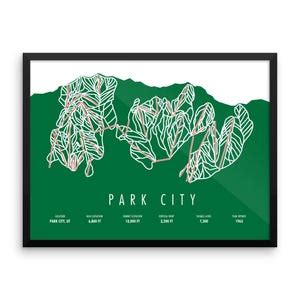 Park City Ski Trail Map, Park City, Trail Map, Park City Resort, Skier Gift, Snowboarder Gift ...