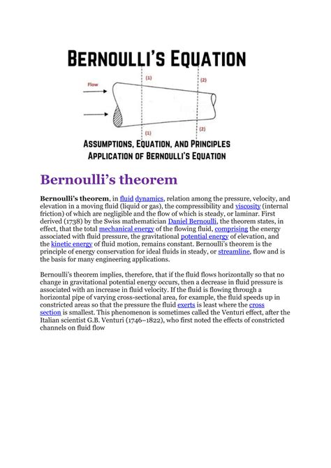 Solution Bernoulli S Theorem Studypool