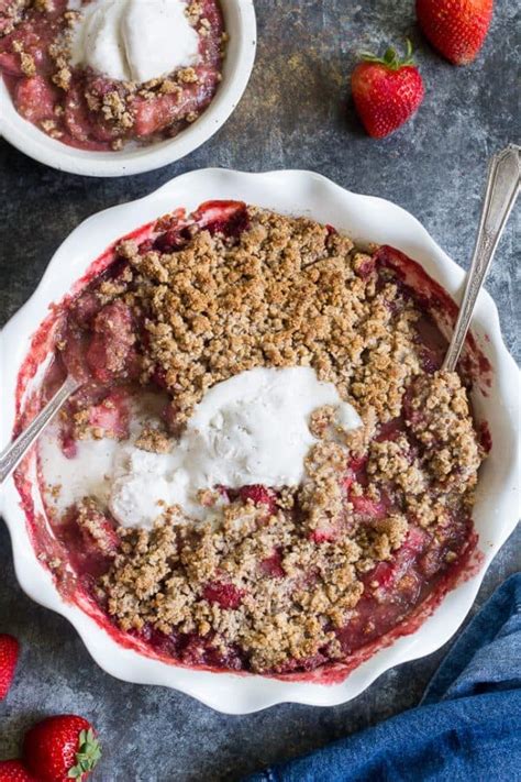 Paleo Vegan Strawberry Crumble Gluten Free Dairy Free