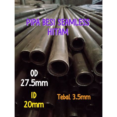 Jual Pipa Besi Seamless Hitam Od Mm Id Mm Tebal Mm Panjang Cm