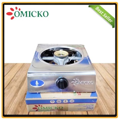 Kompor Gas Stainless Tungku Omicko Automatic Gas Cooker Km