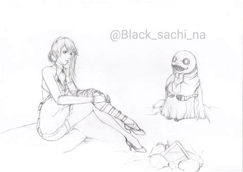 「wip Nier Replicantカイネさんとエミール カイネさんはps3版に」サチーナ当分はdiy絵師の漫画