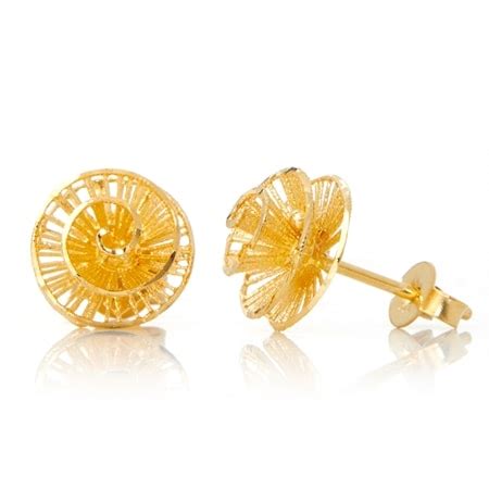 TVSN Merletto Di Francesca Fireworks 9ct YG Earrings