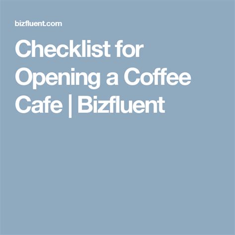 Checklist For Opening A Coffee Cafe Bizfluent Coffee Cafe Cafe Me