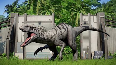 T Rex Vs Indominus Rex Vs Giganotosaurus Vs Acrocanthosaurus Fight