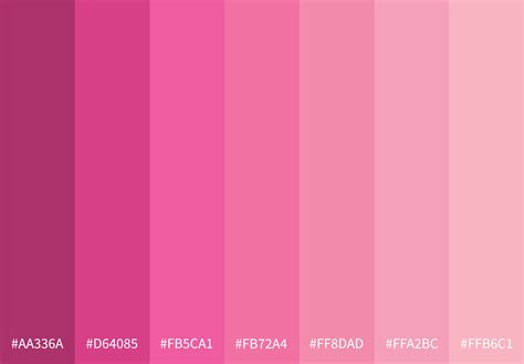 Pink Gradient Color Palette 34400591 Vector Art at Vecteezy