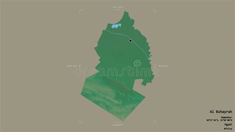 Al Buhayrah - Egypt. Bounding Box. Relief Stock Illustration - Illustration of subregion ...