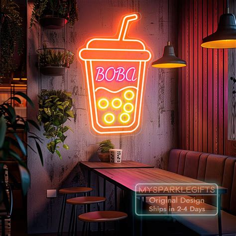 Boba Tea Shop Neon Sign Bubble Tea Led Neon Light Milk Tea Shop Wall