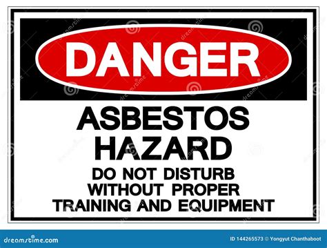 Danger Asbestos Hazard Symbol Sign Vector Illustration Isolated On