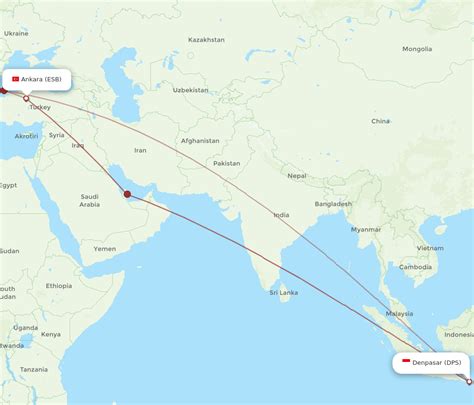 Flights From Denpasar To Ankara Dps To Esb Flight Routes