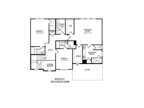 Wesley 2nd Floor Plan - Peachtree Residential