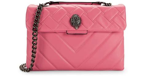 Kurt Geiger Kensington Leather Shoulder Bag In Pink Lyst