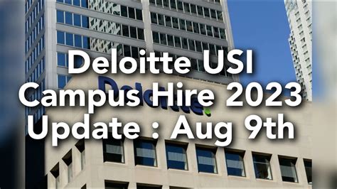 Deloitte Usi Update Regarding Batch Offer Letter Doj