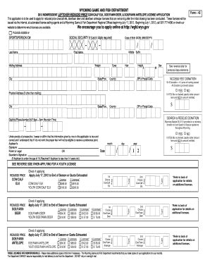 Fillable Online Wgfd Wyo Wyoming Game Nonresident Leftover Permits Form