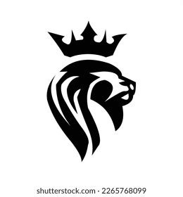 Lion Crown Vector Logo Design Stock Vector (Royalty Free) 2265768099 ...