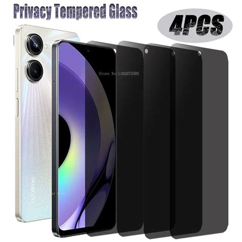 4Pcs Privacy Tempered Glass For Realme 10 11 9 8 7 6 Pro 5G 9i 8i