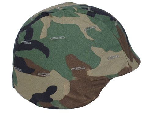 Kevlar Helmet Cover - Woodland Camo - Army Barracks