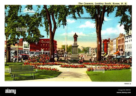 Central Square In Keene Nh Looking South Stock Photo Alamy