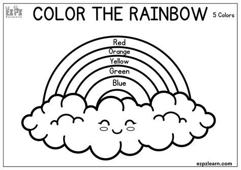 Rainbow Colouring In Sheet